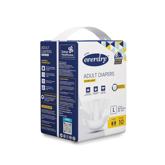 Unifit Everydry Adult Diaper Extra Soft with Easy Tape Adjustment (10 PCS in a Pack) (L)