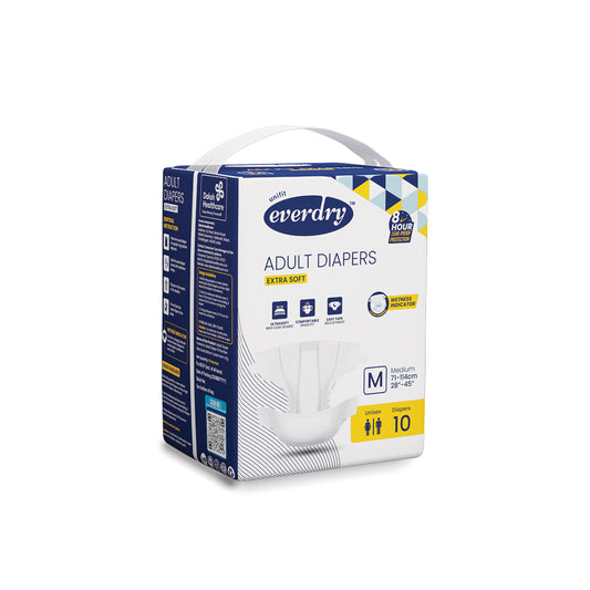 Unifit Everydry Adult Diaper Extra Soft with Easy Tape Adjustment (10 PCS in a Pack) (M)